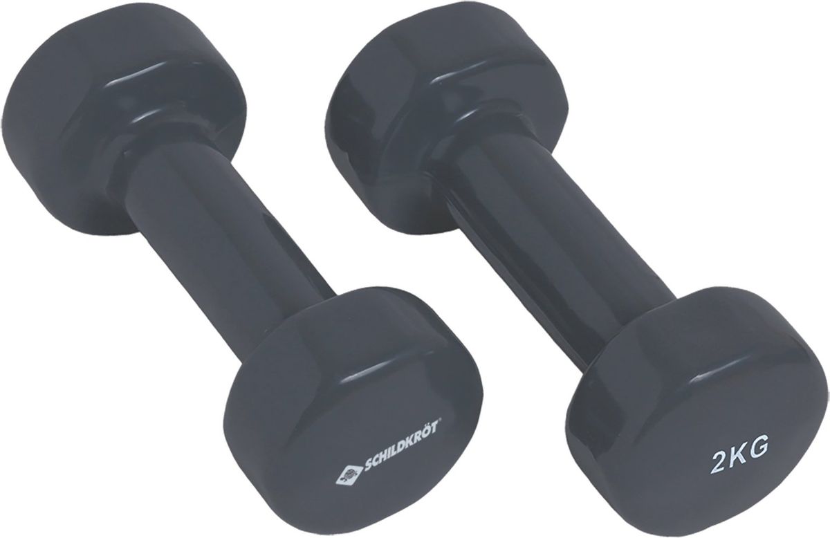 SCHILDKRÖT FITNESS Schildkröt VINYL HANTEL Set, 2x 2,0kg (grey), in 4C-Box, M-2022