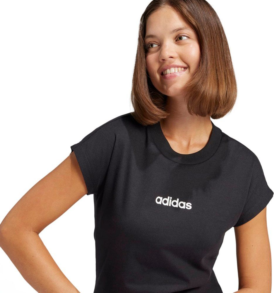 ADIDAS Damen Shirt Essentials Linear Cotton