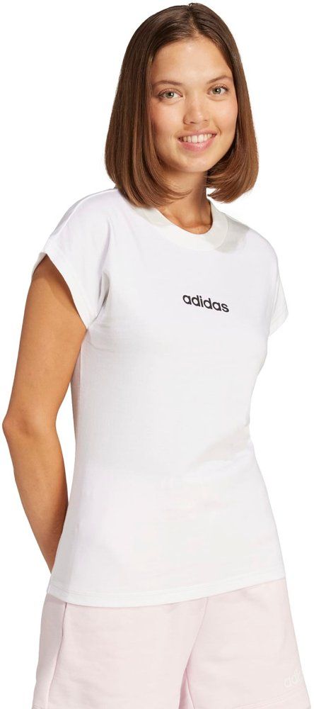 ADIDAS Damen Shirt Essentials Linear Cotton