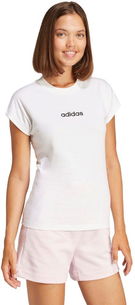 ADIDAS Damen Shirt Essentials Linear Cotton