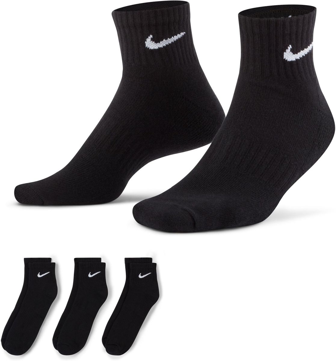 NIKE Herren Socken Socke U NK EVERYDAY CUSH QTR 3PR