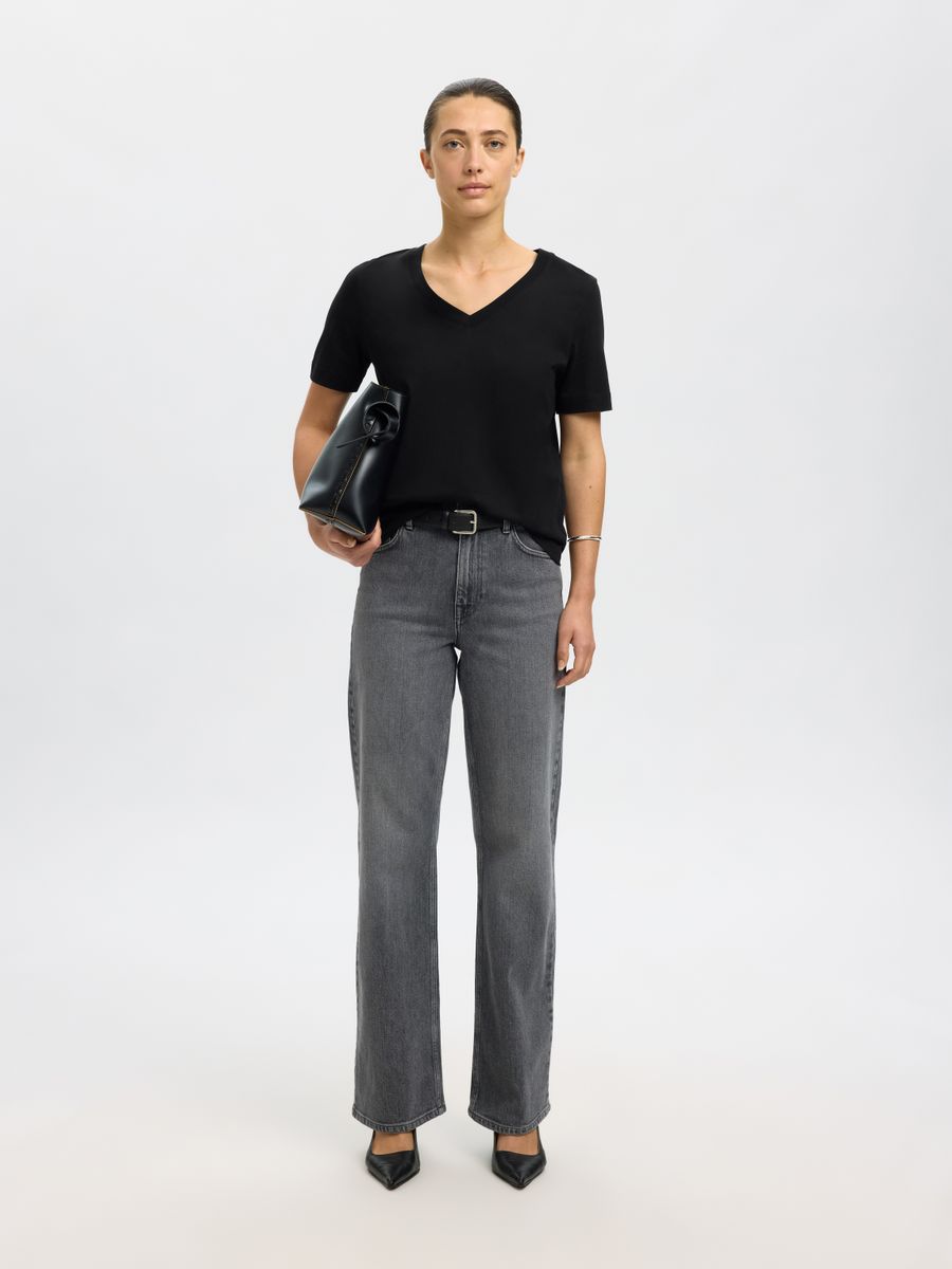SLWESSENTIAL SS V-NECK TEE NOOS