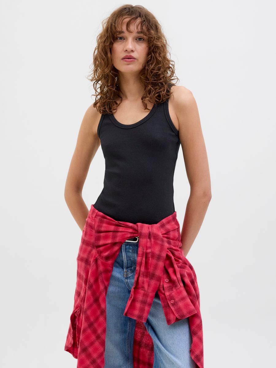 JXFRIDA SL U-NECK TOP JRS NOOS
