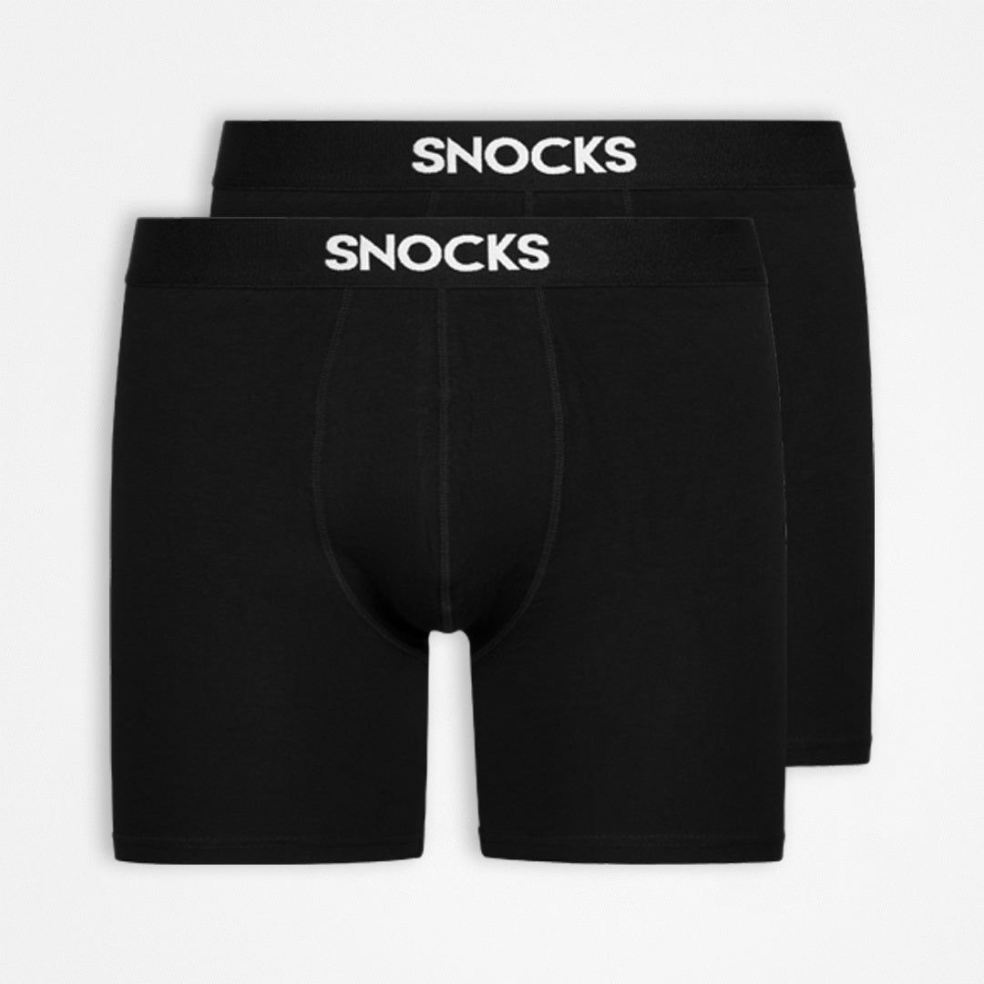 Boxershorts Long Leg Men, 2pcs, Bla