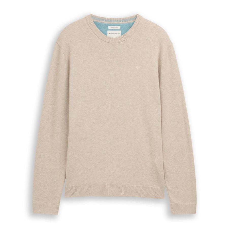 Basic Strickpullover aus Baumwolle