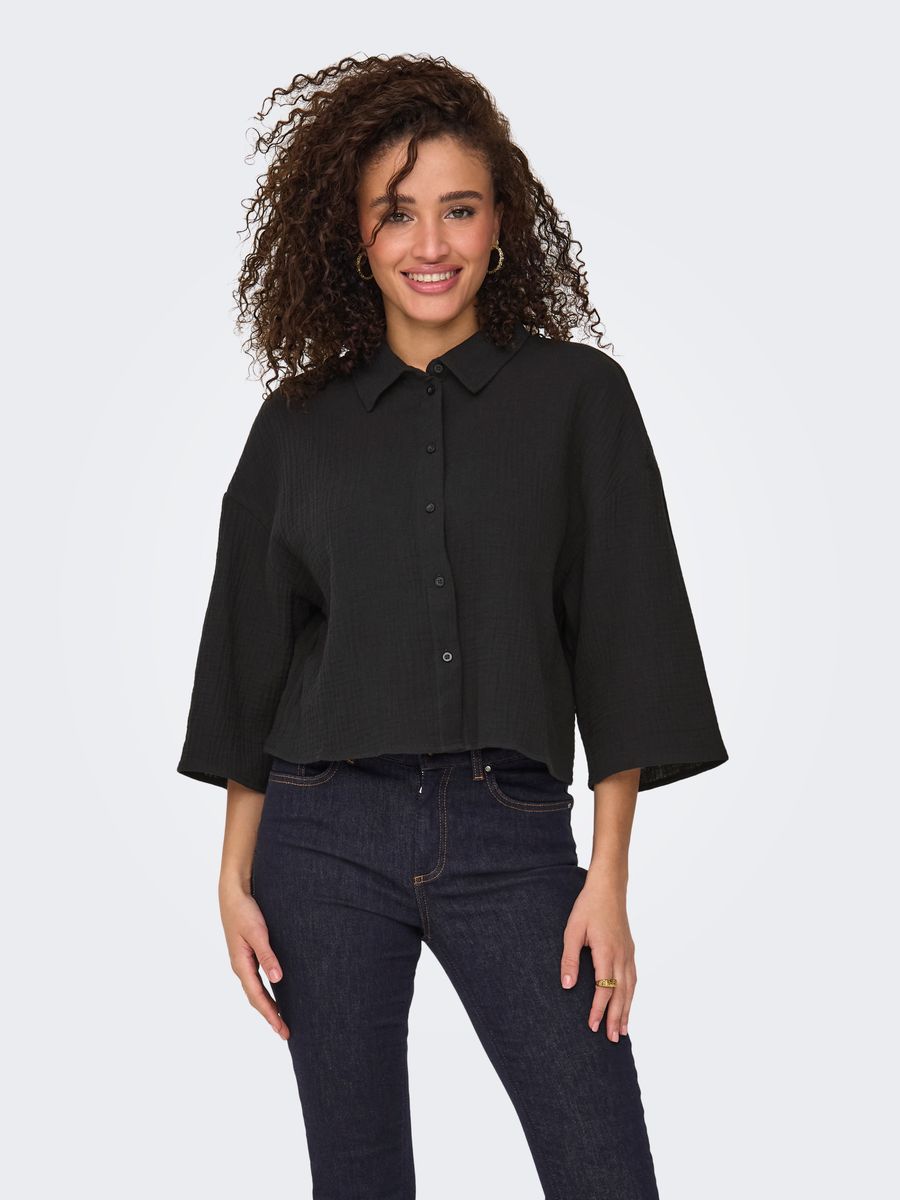 JDYTHEIS LIFE 3/4 CROP SHIRT WVN NO