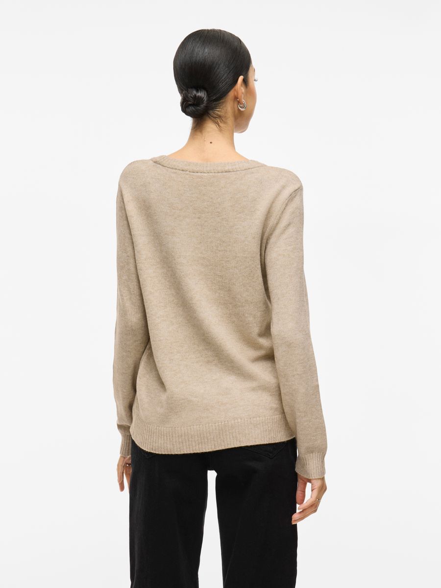 VIRIL O-NECK L/S KNIT TOP - NOOS
