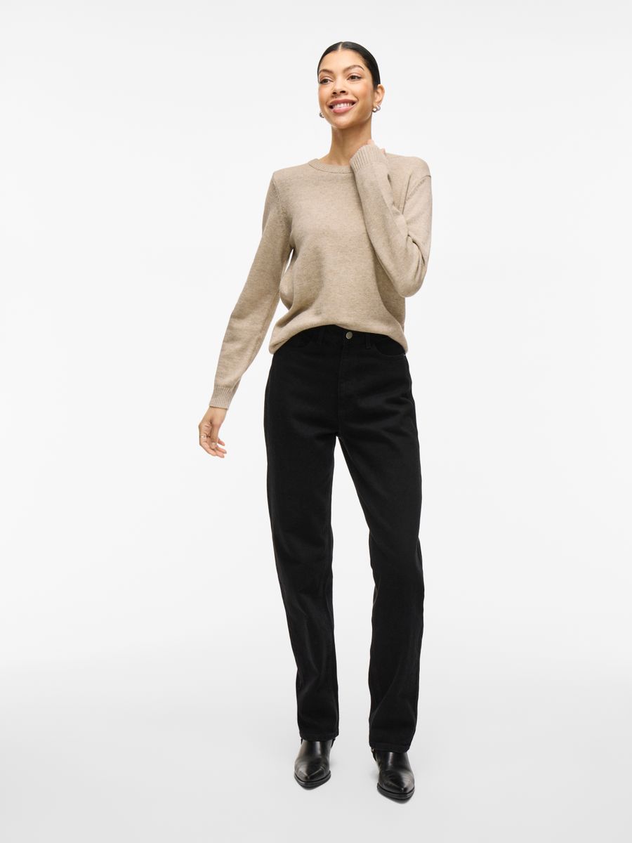 VIRIL O-NECK L/S KNIT TOP - NOOS