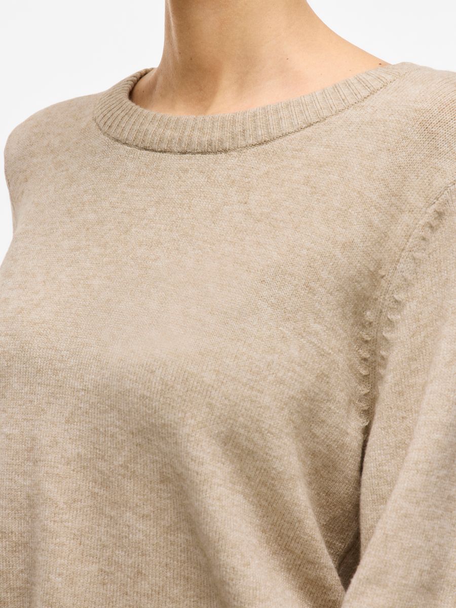 VIRIL O-NECK L/S KNIT TOP - NOOS