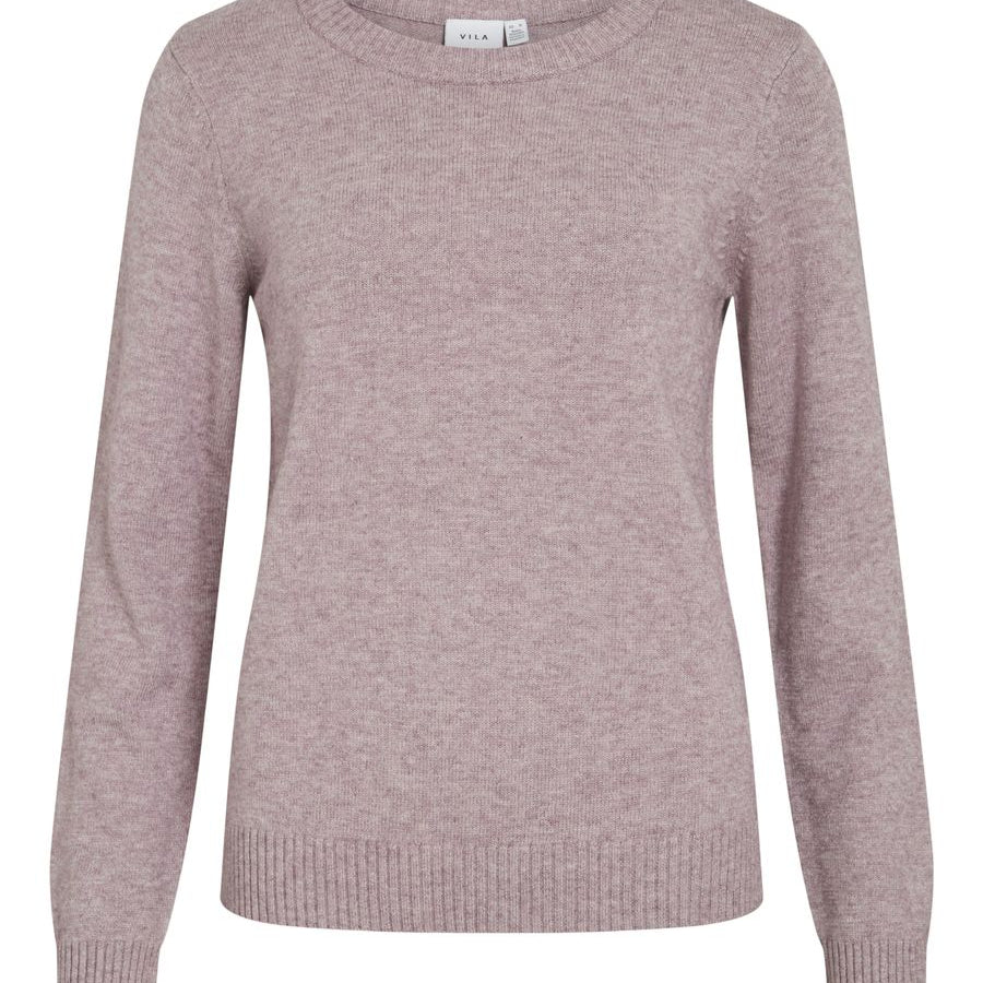 VIRIL O-NECK L/S KNIT TOP - NOOS