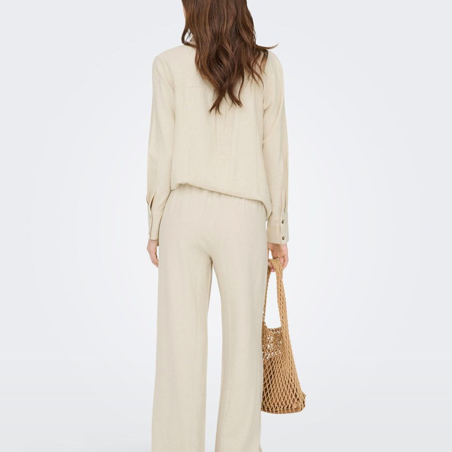JDYSAY HW LINEN WIDE PANT WVN NOOS