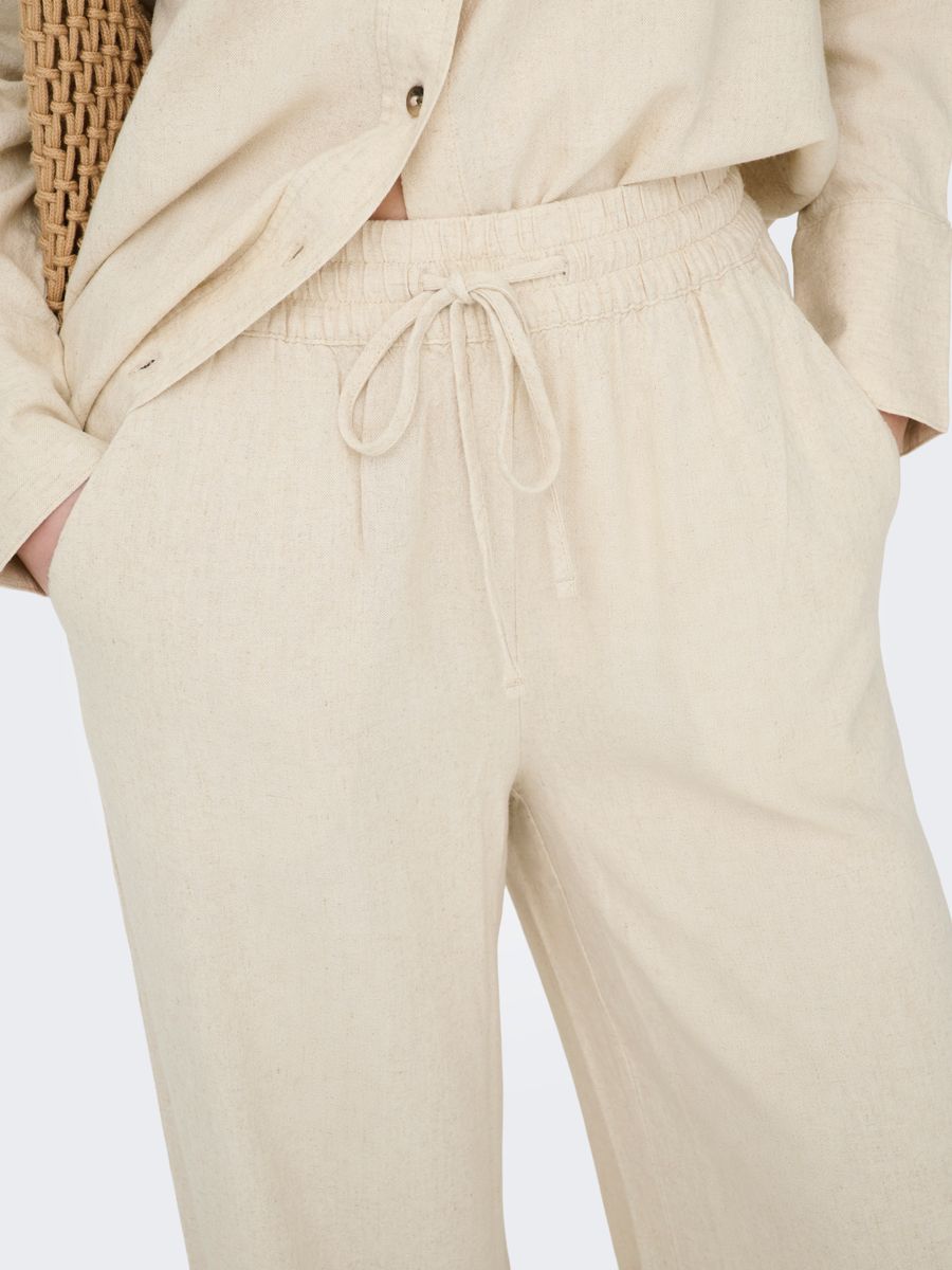 JDYSAY HW LINEN WIDE PANT WVN NOOS