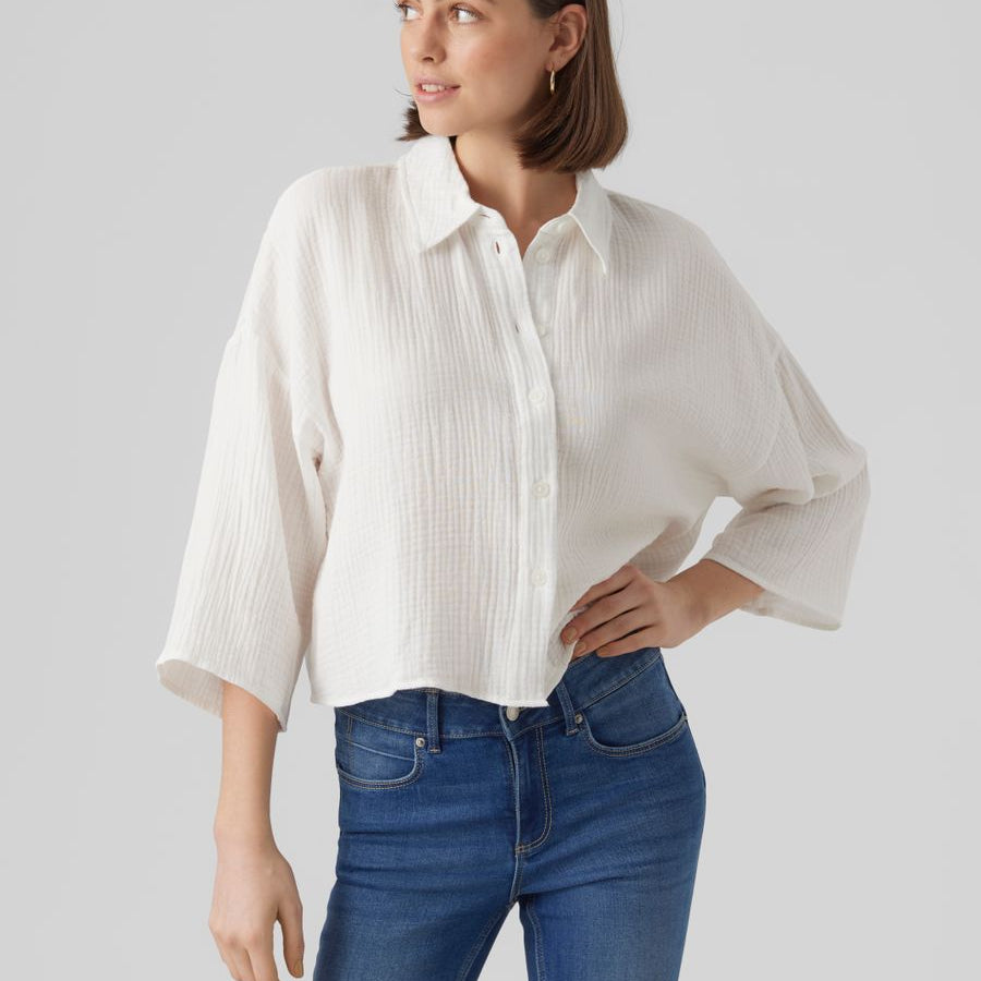 VMNATALI CROP SHIRT WVN NOOS