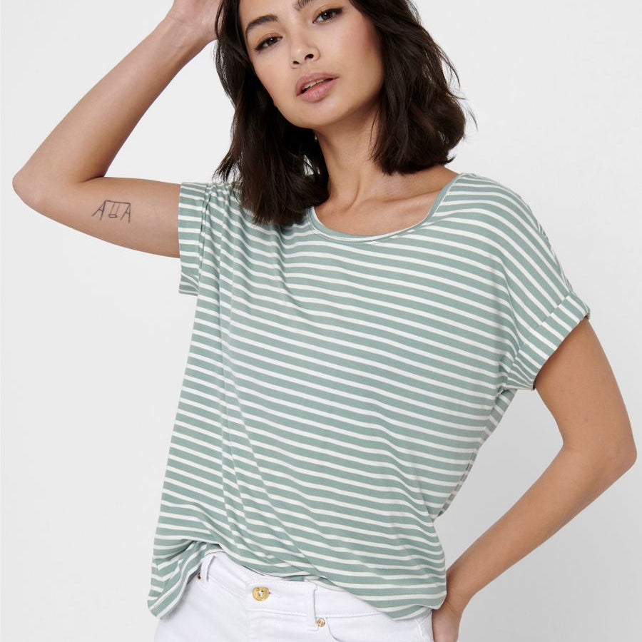 ONLMOSTER STRIPE S/S O-NECK TOP JRS