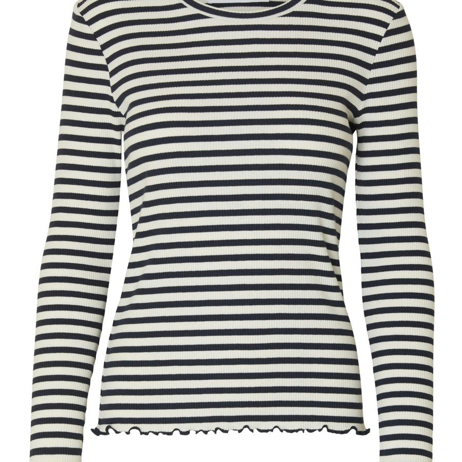 SLWANNA LS CREW NECK TEE STR NOOS