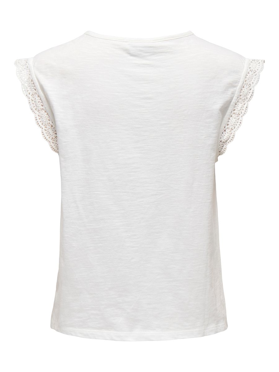 JDYSALVA LIFE S/L CROCHET TOP JRS NOOS