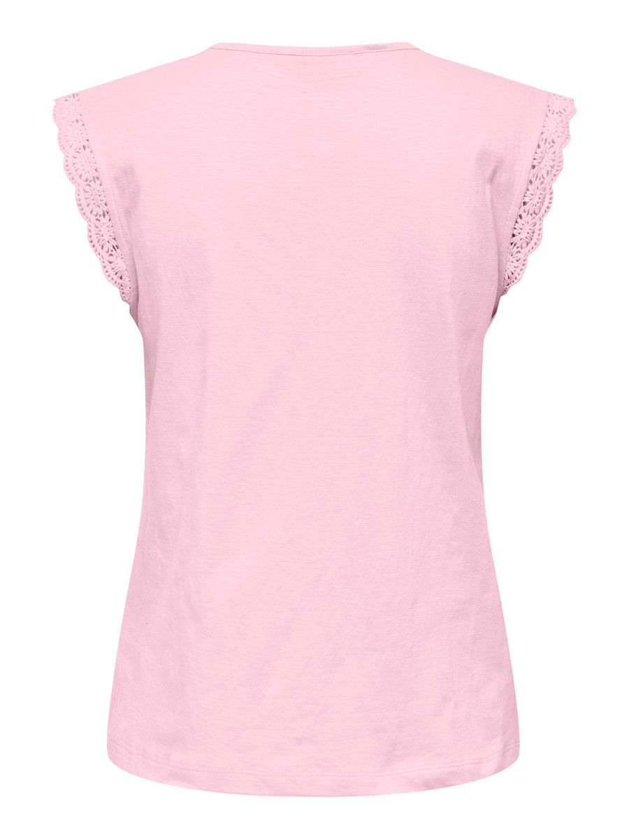 JDYSALVA LIFE S/L CROCHET TOP JRS NOOS