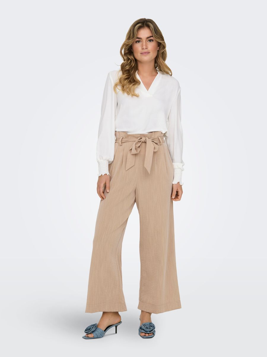 ONLMETTE V-NECK LS SMOCK TOP NOOS W