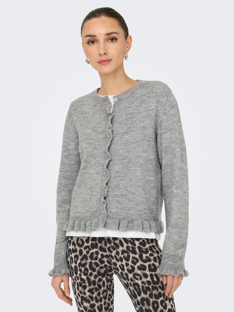 JDYLETTY L/S ON FRILL CARDIGAN KNT