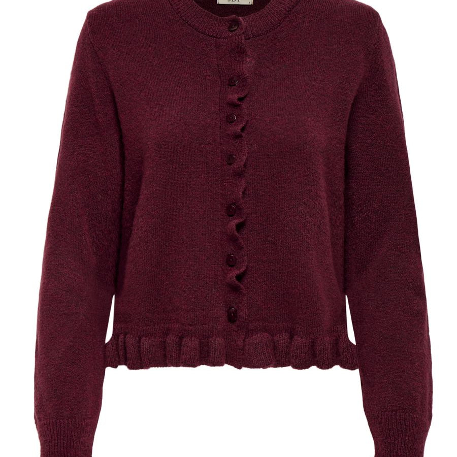 JDYLETTY L/S ON FRILL CARDIGAN KNT NOOS