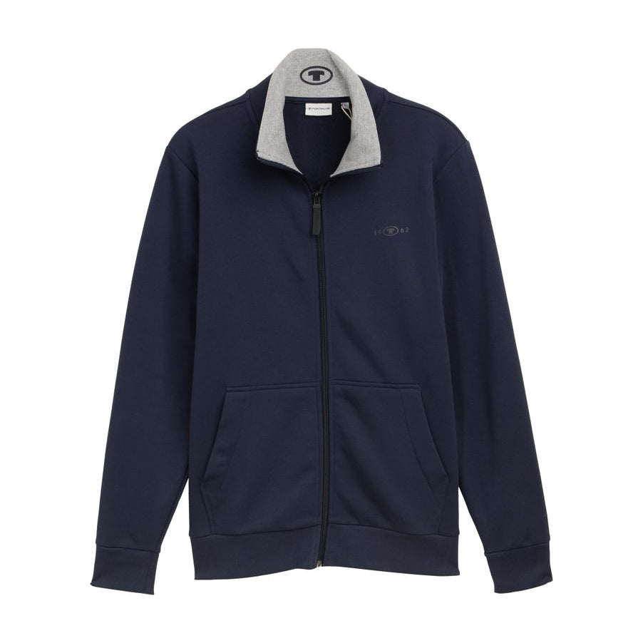 printed stand-up sweat jacket