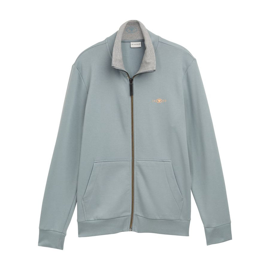 printed stand-up sweat jacket