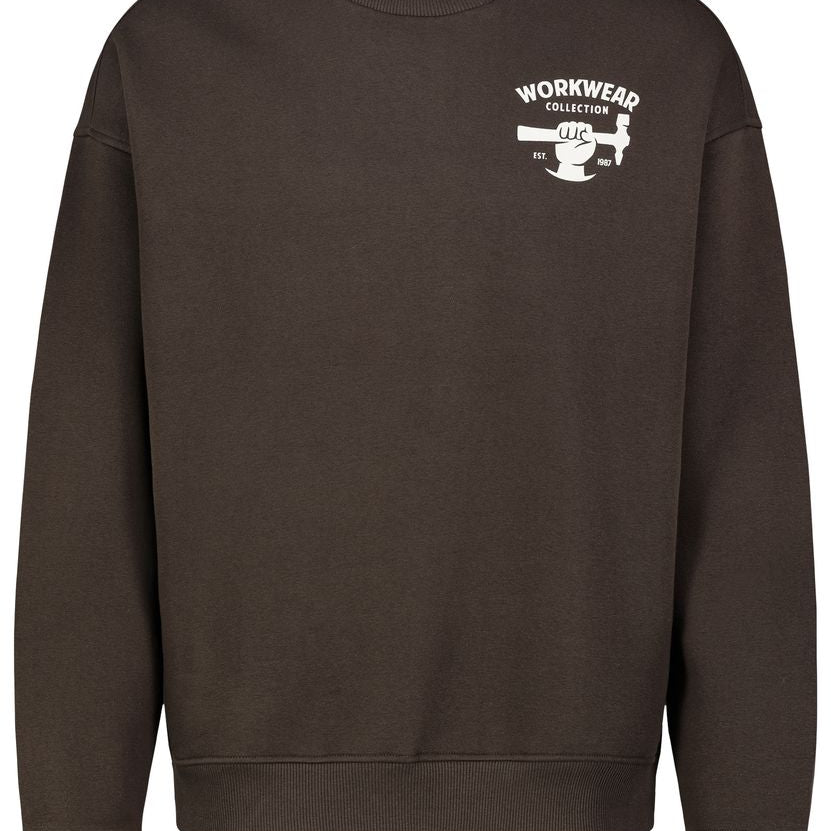 HAKA Sweat, Rundhals mit Ribblende,