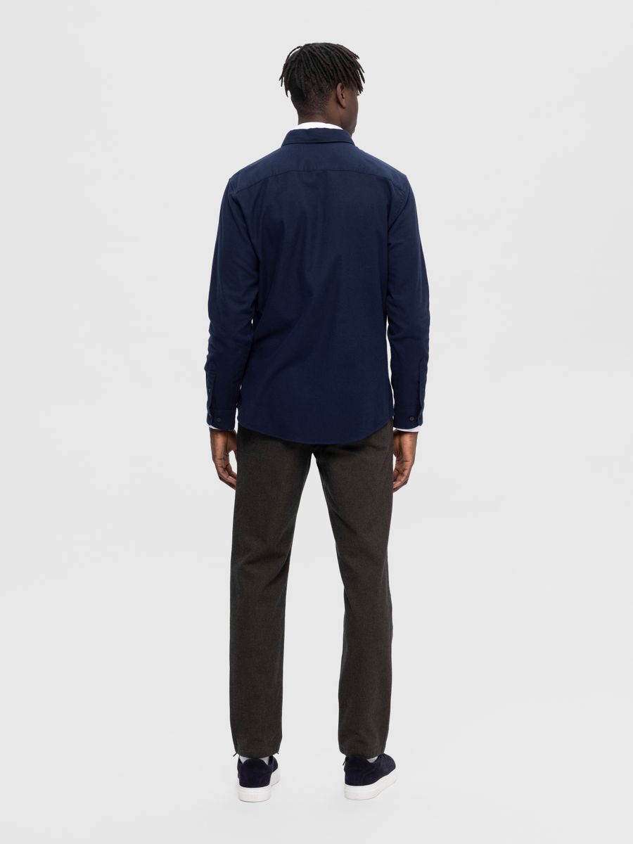 SLHSLIMOWEN-BRUSHED SHIRT LS NOOS
