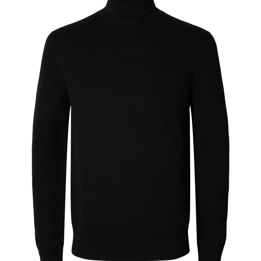 SLHDANE LS KNIT STRUCTURE ROLL NECK