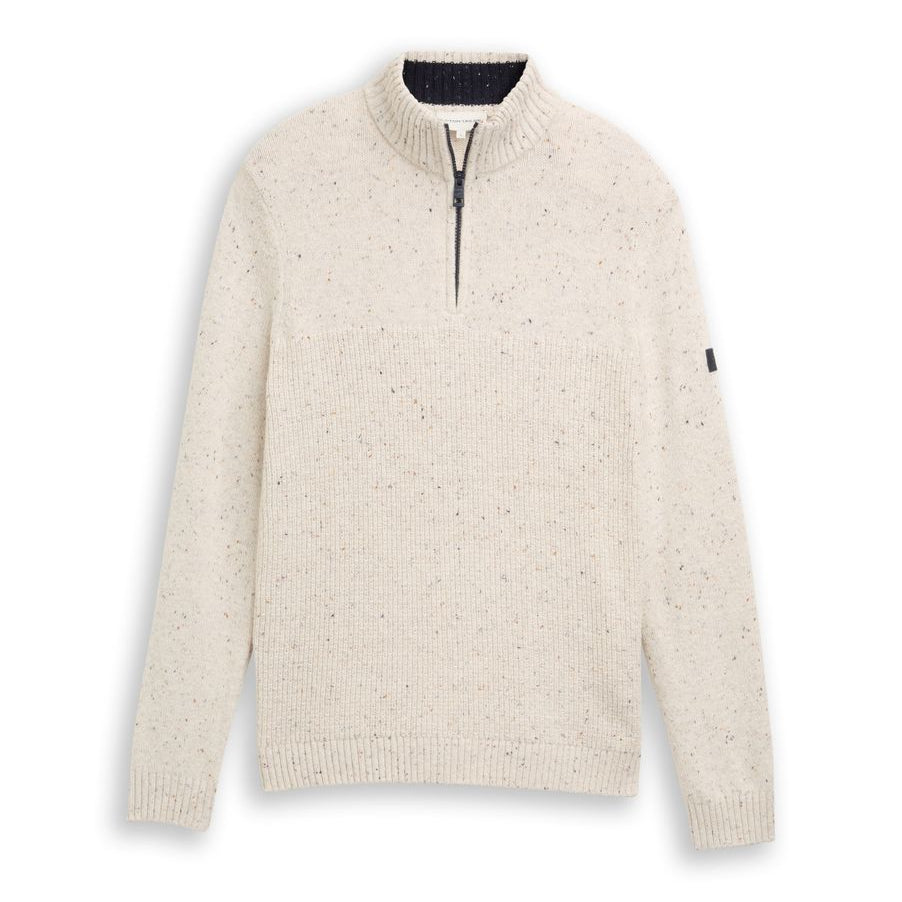 Troyer Strickpullover mit Strukturmix