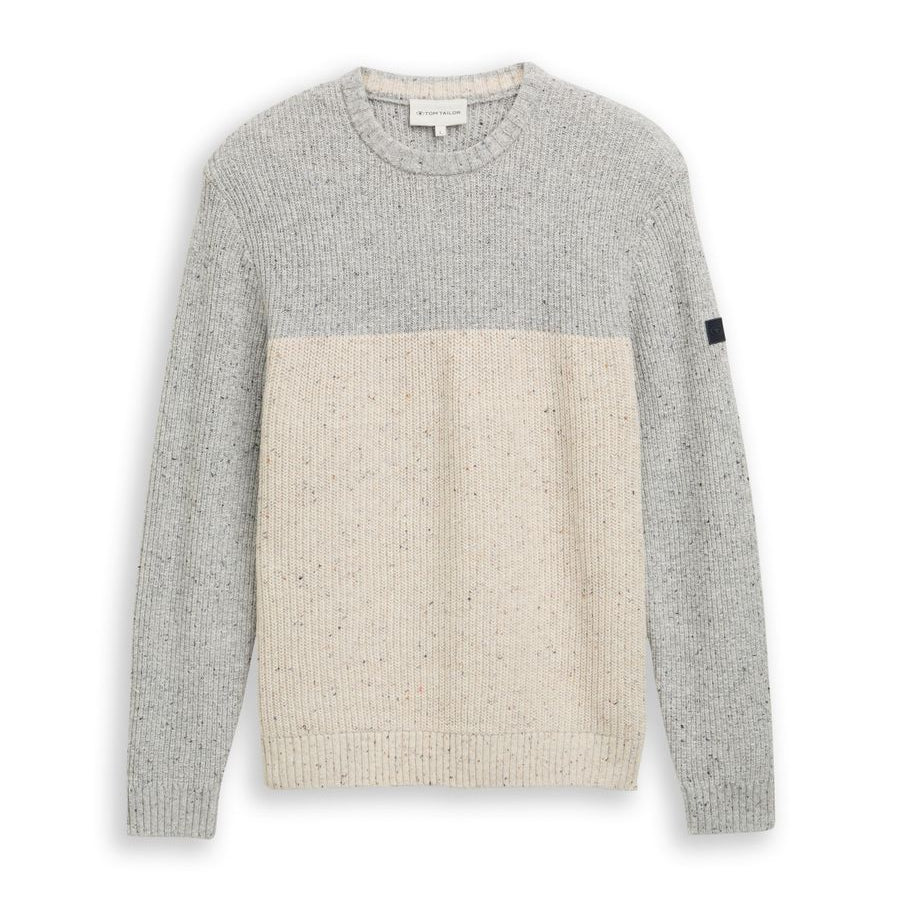 Strickpullover mit Strukturmix