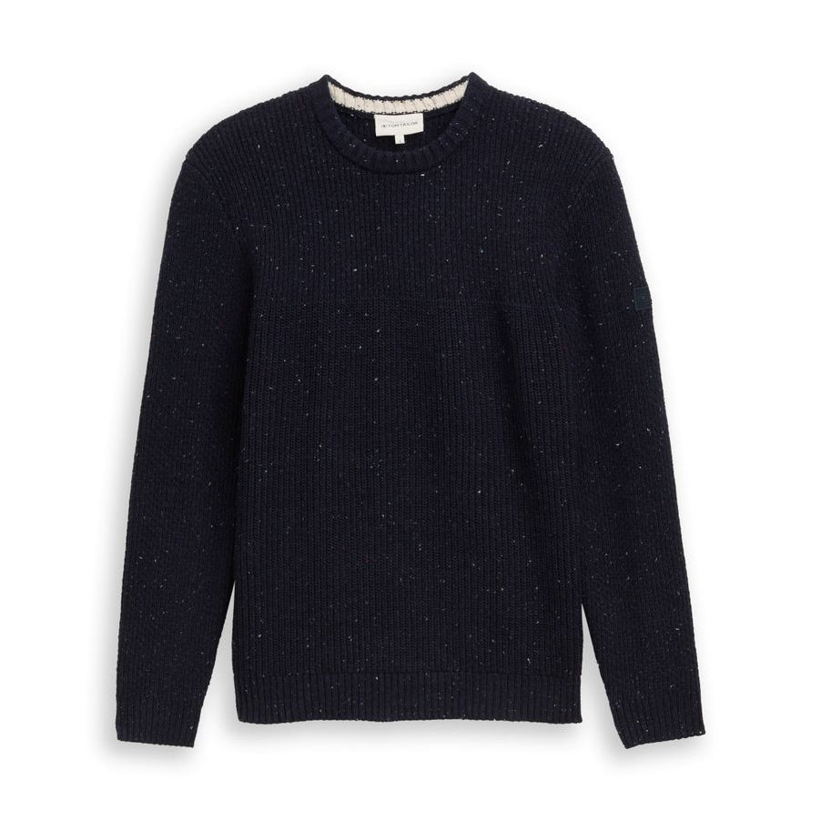 Strickpullover mit Strukturmix