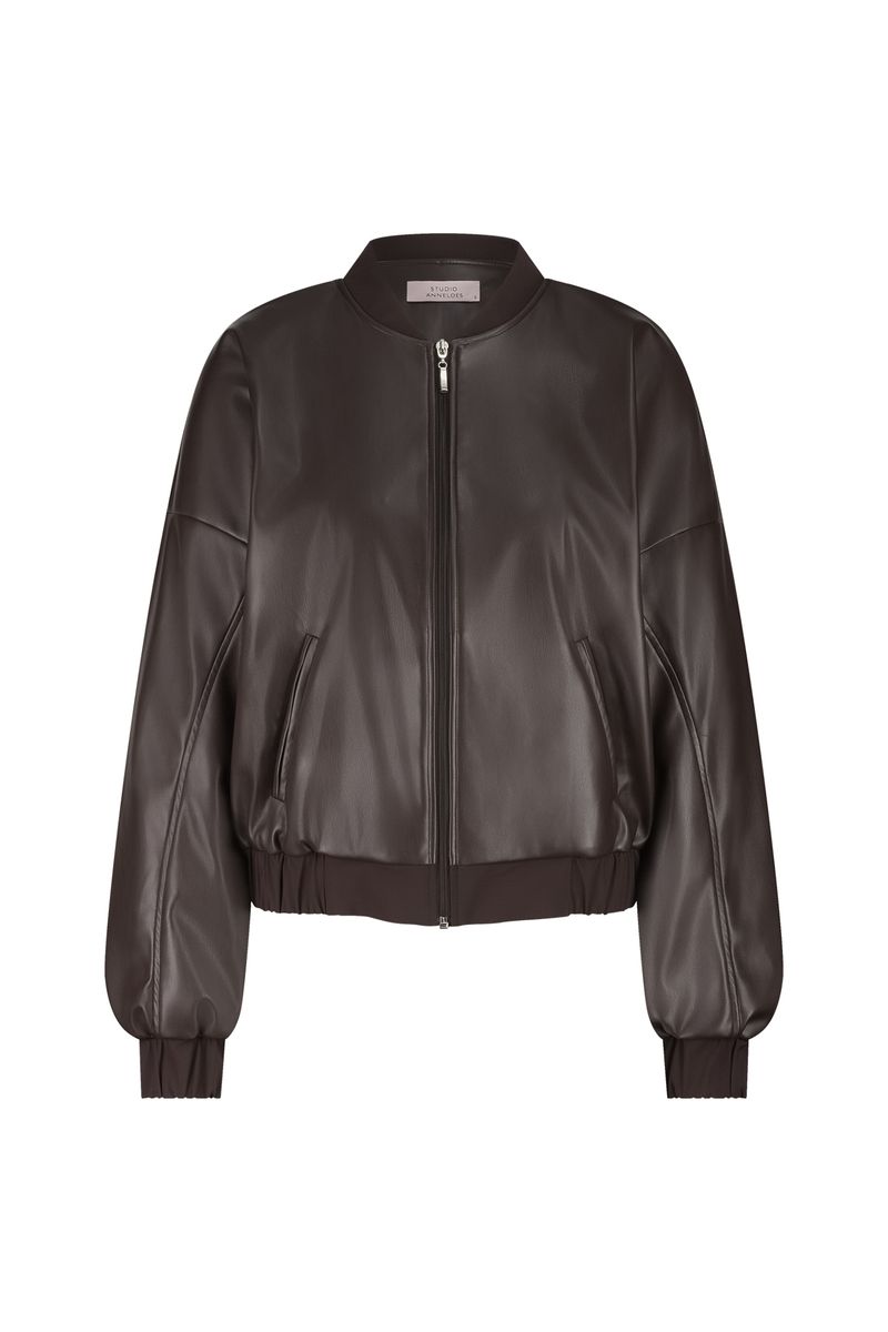 Mayte faux leather bomber