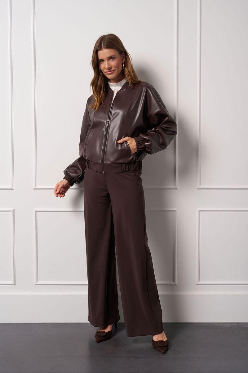 Mayte faux leather bomber