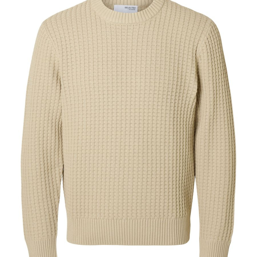 SLHTOM LS KNIT STRUCTURE CREW NECK