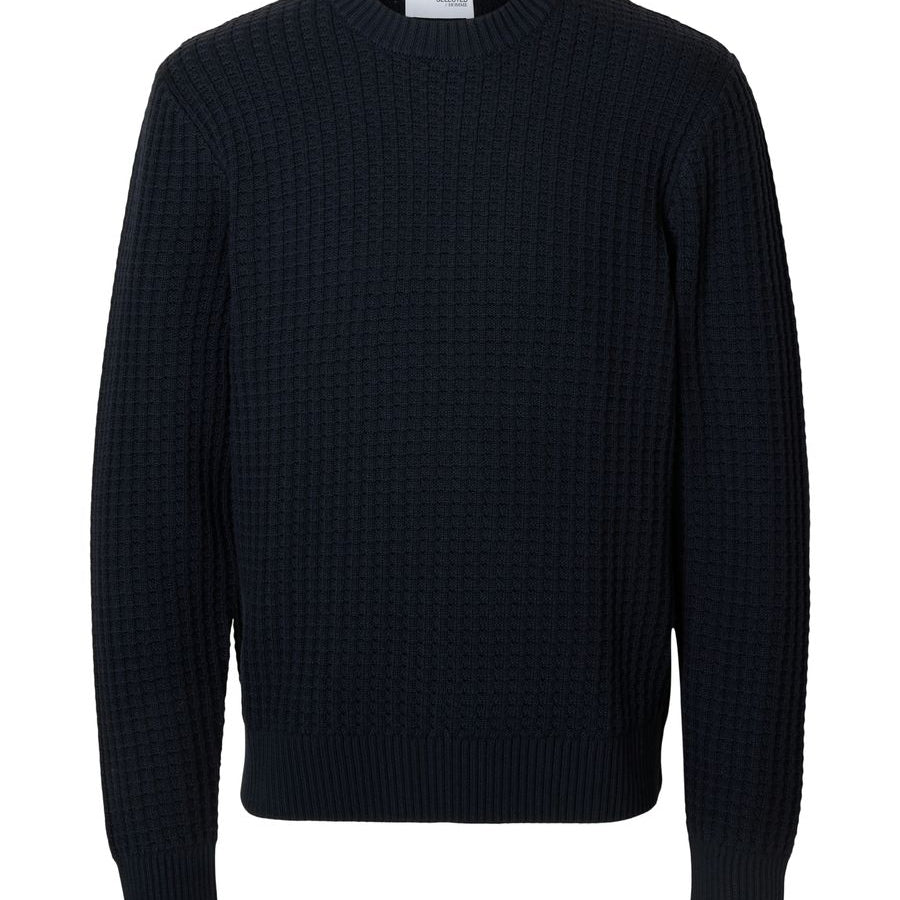 SLHTOM LS KNIT STRUCTURE CREW NECK