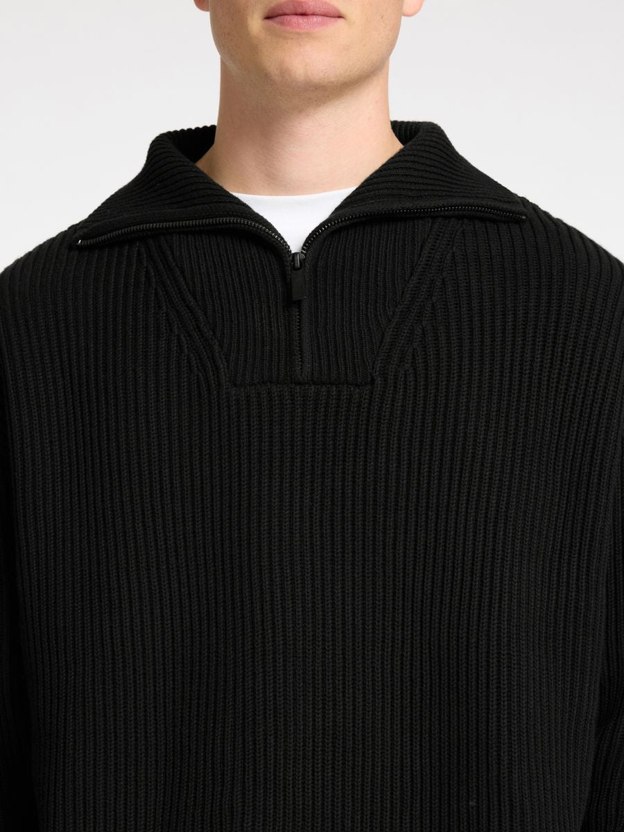 SLMDRY LS KNIT HALF ZIP NOOS
