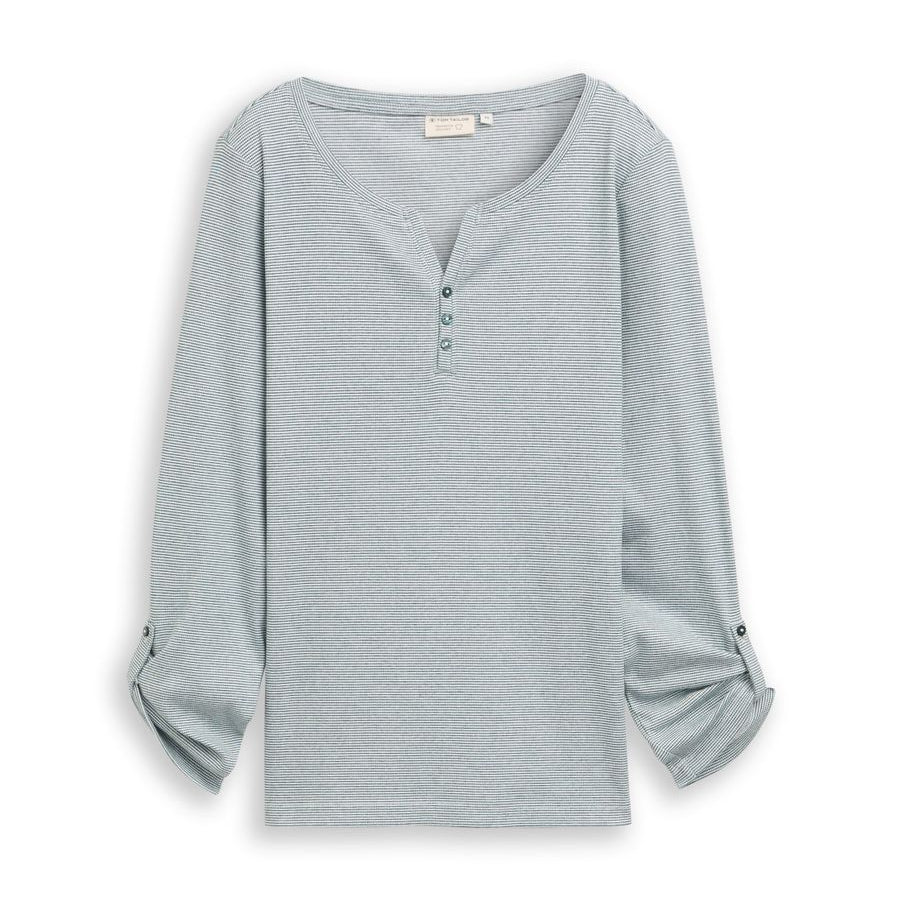 T-shirt stripe henley
