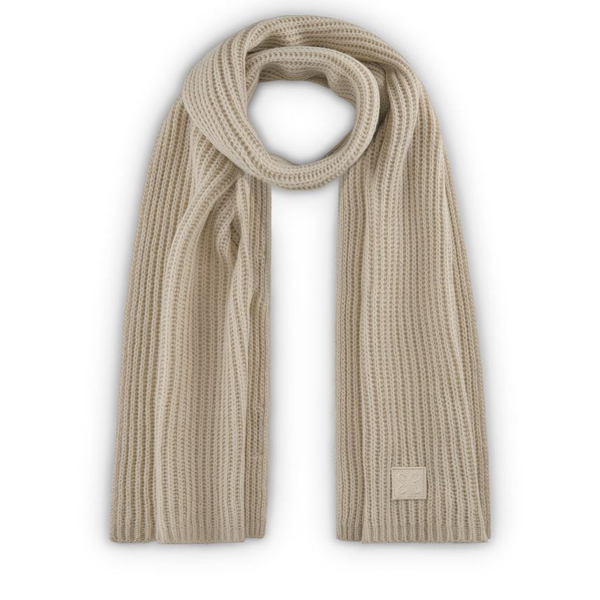 KNITTED SCARF ACRYL/WOOL SOLID gree
