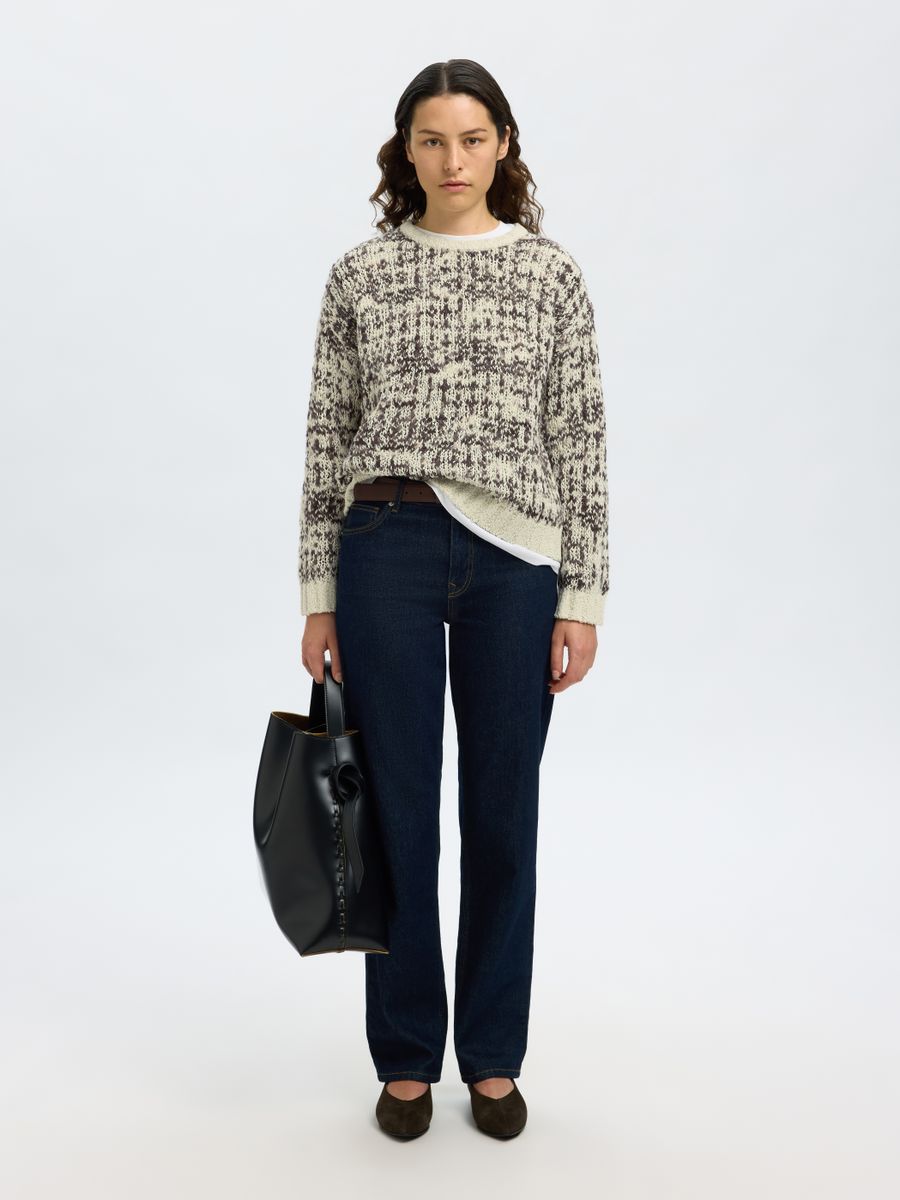 SLFLINDSAY LS KNIT O-NECK