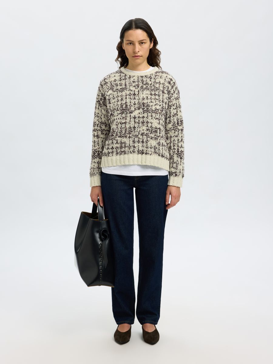 SLFLINDSAY LS KNIT O-NECK