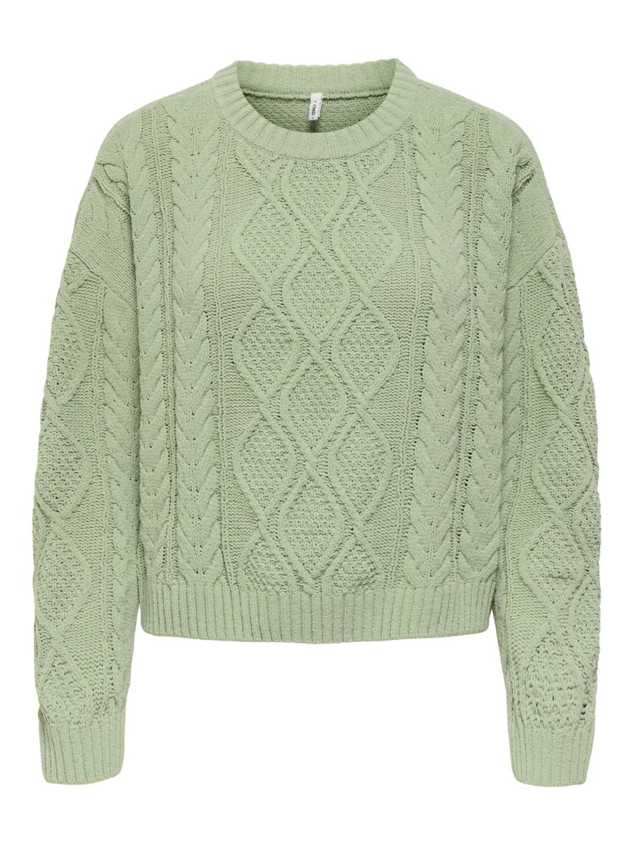 ONLELLY LIFE LS CABLE O-NECK CC KNT