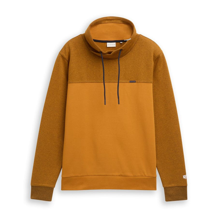 Snood Sweatshirt mit Struktur-Mix