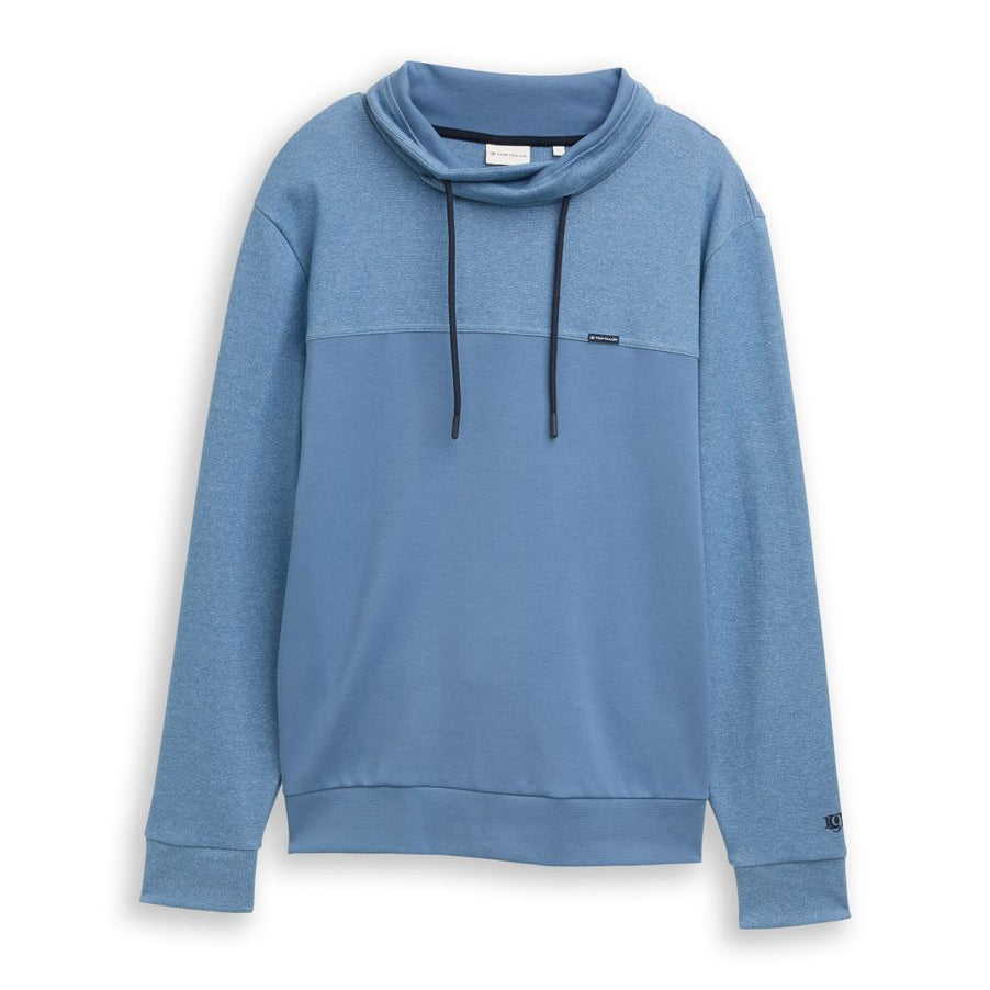 Snood Sweatshirt mit Struktur-Mix