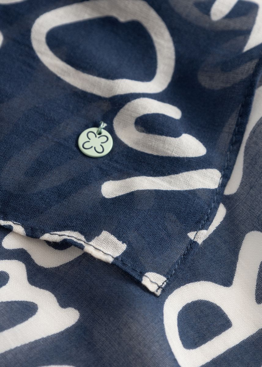 PRINTED SCARF MODAL/COTTON FRENCH Q