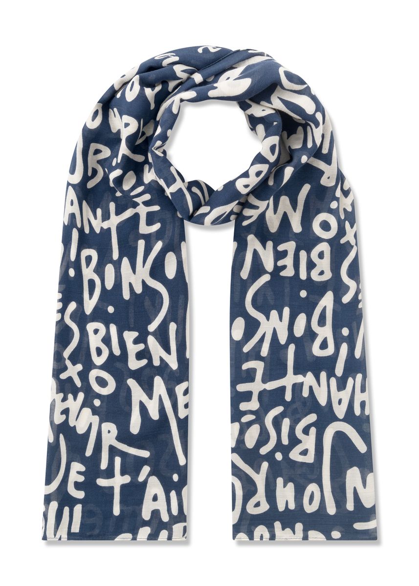 PRINTED SCARF MODAL/COTTON FRENCH Q