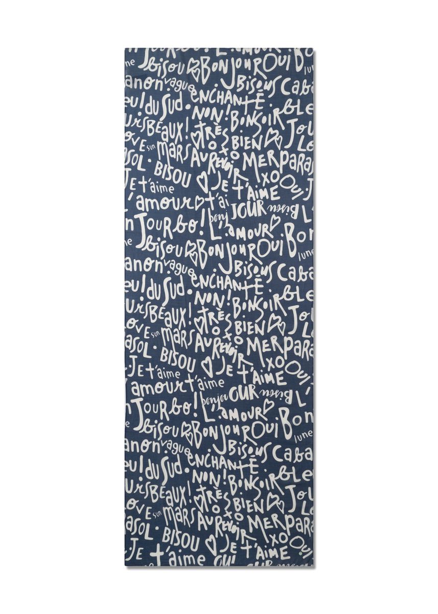 PRINTED SCARF MODAL/COTTON FRENCH Q