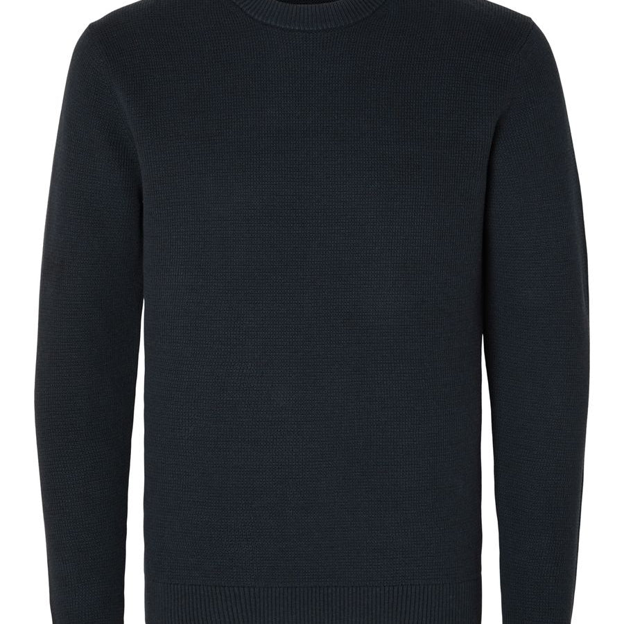 SLMDANE LS KNIT STRUCTURE CREW NECK