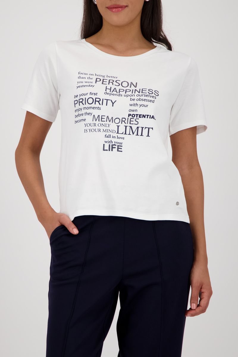 T-Shirt mit Strasssteinen