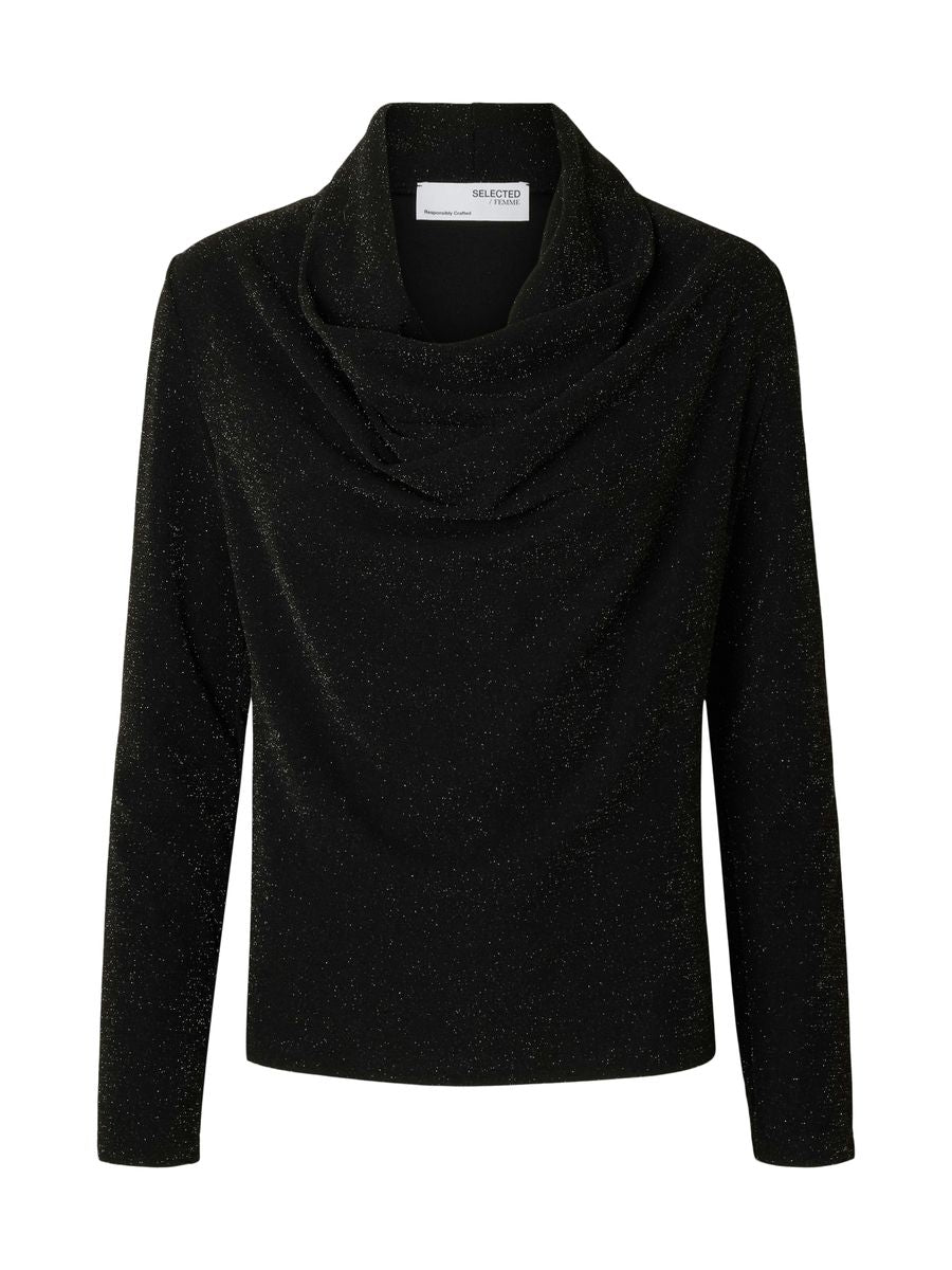 SLFSANDRA LS COWL NECK TOP